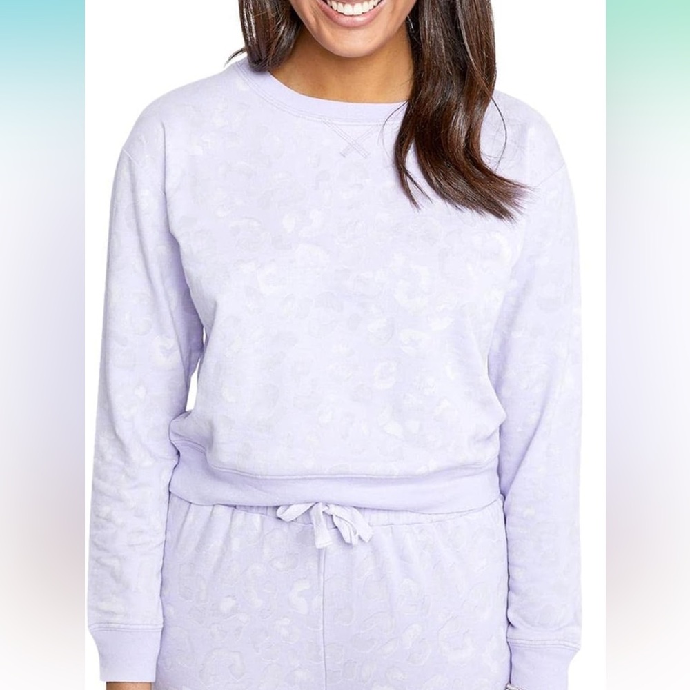 Purple leopard Splendid sweatshirt and sweatpants
